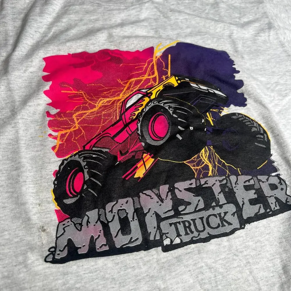 Vintage 90s Fruit of‎ the Loom BEST T-Shirt Monster Truck Tee Made in USA Men XL